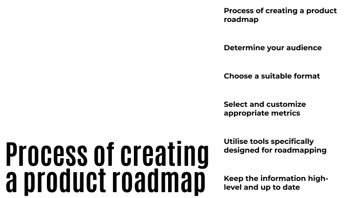 process of roadmap creation