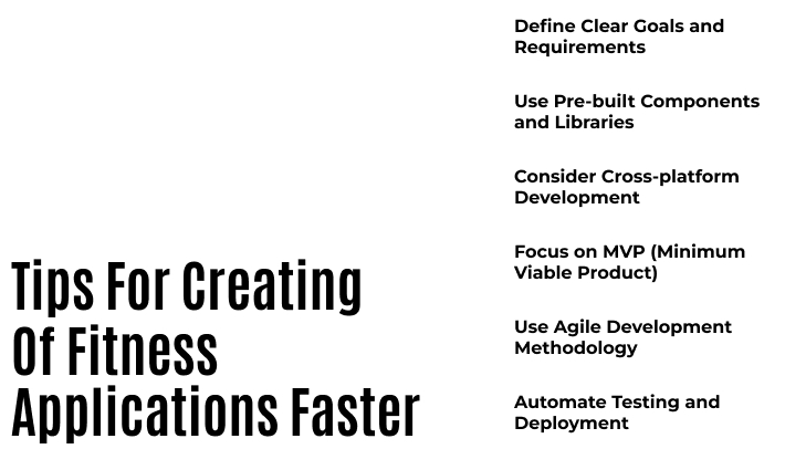 tips for creating fitness apps faster