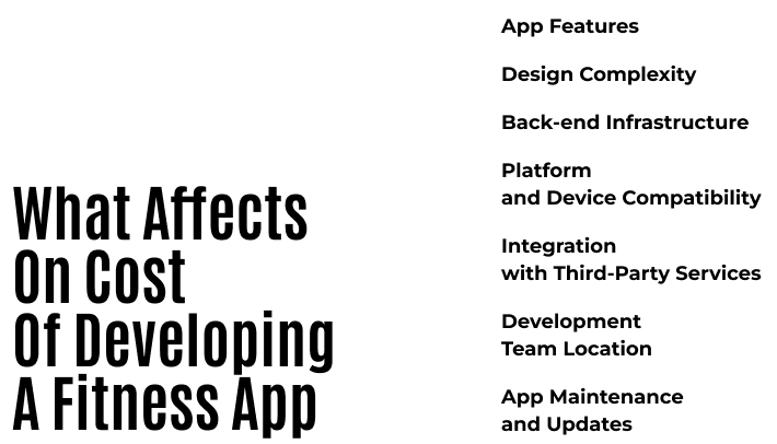 what affects the cost of fitness app development