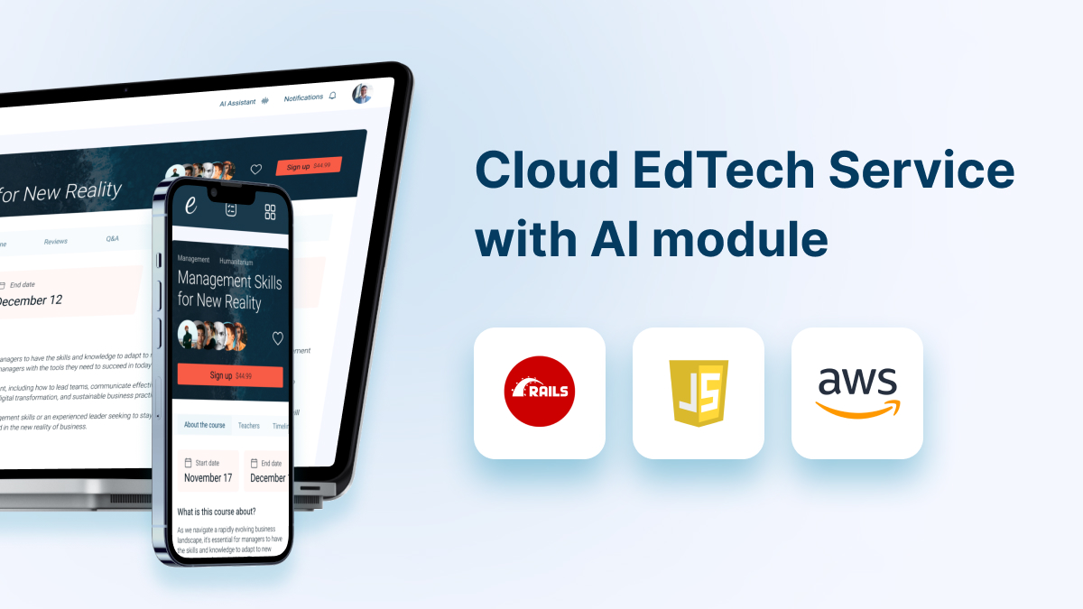 » cloud edtech solution with ai module - case